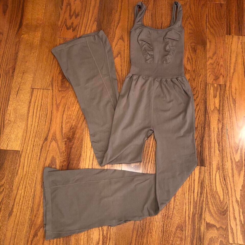 Free People Olive Jumpsuit